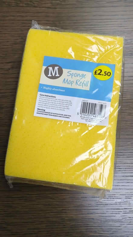 Photo of free Mop sponge refill (Fleetville AL1) #1