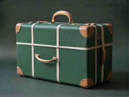 Photo of free Vintage 2 piece fibreboard suitcase. webbing straps (Norbiton KT2) #1