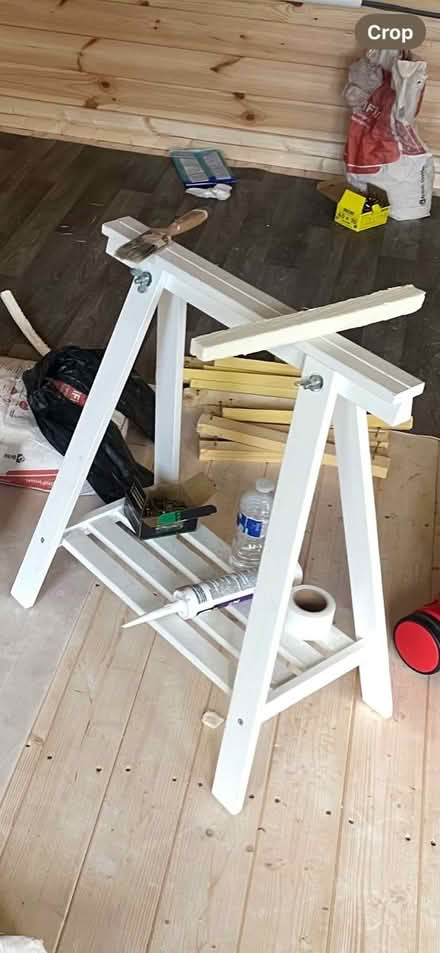 Photo of free White ikea trestle tables (BR6) #1