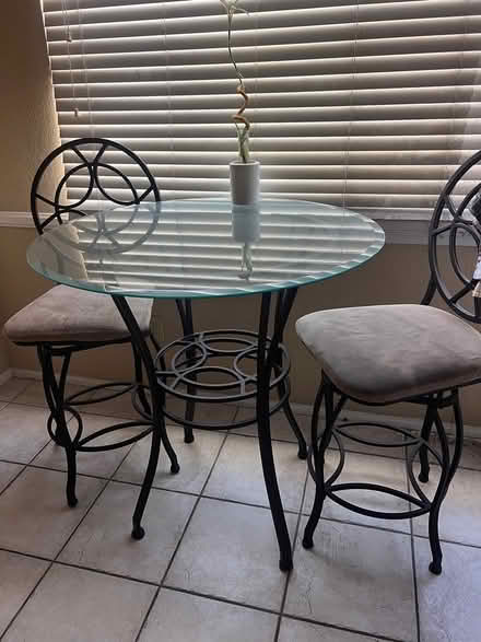 Photo of free Glass table and 2 high chairs (North Torrance) #1