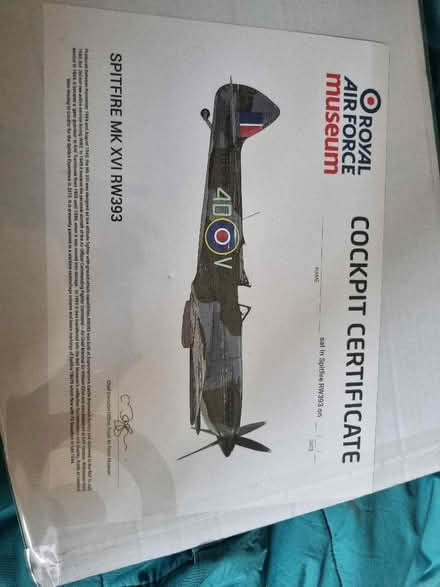 Photo of free Spitfire cockpit poster and certificate (HA0) #2
