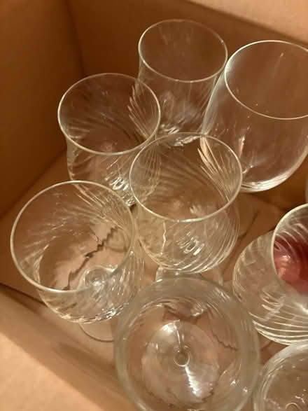 Photo of free Box of nine wine and cocktail glasses (Seal TN15) #2