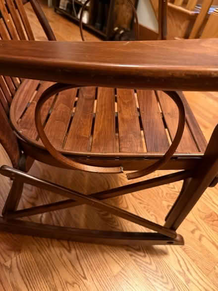 Photo of free Wooden Rocking Chair (Near 11 and Woodward) #2