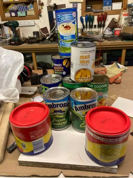 Photo of free Out of date, tinned fruit plus rice pudding. (Appleby-in-Westmorland CA16) #1