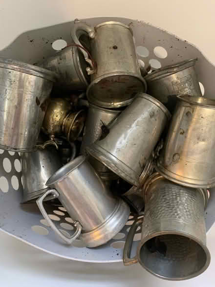 Photo of free Silver/Tin Mugs (Pleasley, Mansfield NG19) #1