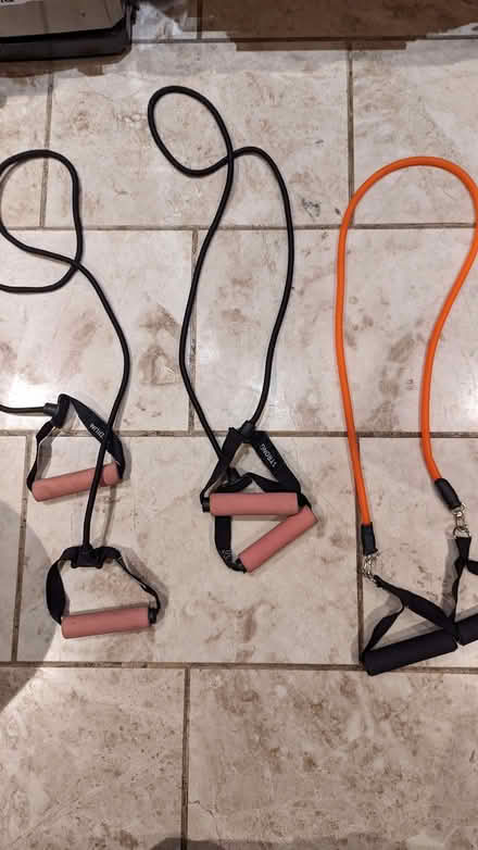 Photo of free Resistance bands with handles (Queens Park MK40) #1