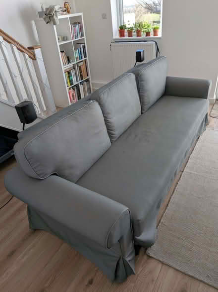Photo of free IKEA 3 seater sofa bed (VRETSTORP, with extra cover) (St Just TR19) #2
