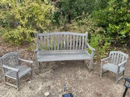 Photo of free Teak bench and chairs project (Los Altos Hills) #1