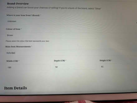 Photo of free Dark brown leather sofa bed (Princes Risborough HP27) #2