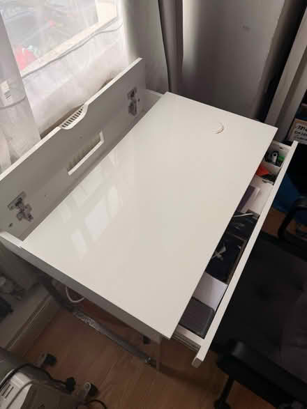 Photo of free Desk with drawer and black chair (W120jj) #2
