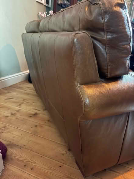 Photo of free Used Argos Home Salisbury Leather 2 Seater Sofa (Addlestone KT15) #2