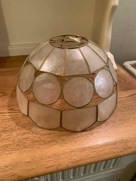 Photo of free Capiz ceiling light shade (Bakewell DE45) #1