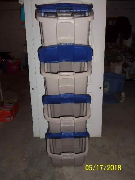 Photo of free Suncast stacking storage tubs (4) (Raritan Township/Ringoes) #1