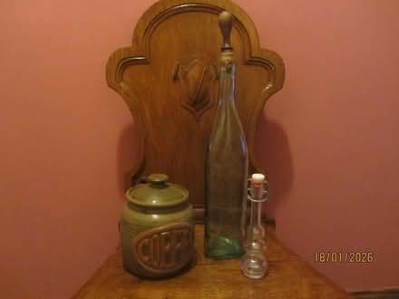 Photo of free Coffee jar and 2 glass bottles (Shepperton nr. Walton Bridge) #1