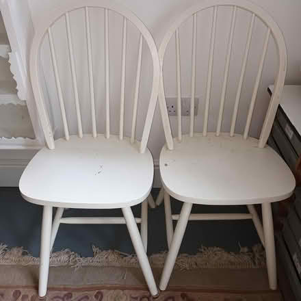 Photo of free Four White Chairs (Kinver DY7) #1
