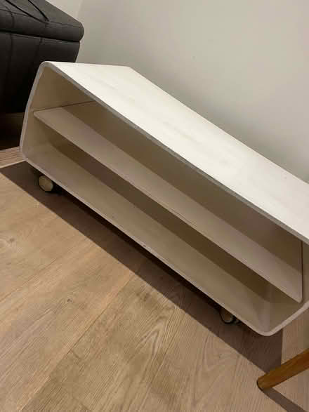 Photo of free white wooden unit on castors (Poplar E14) #1