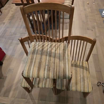 Photo of free 3 chairs (old but solid) (21704) (Near Spring Ridge and 144) #1