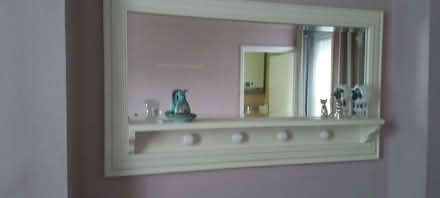 Photo of free Large mirror with shelf and coat hooks (Ashbourne DE6) #1