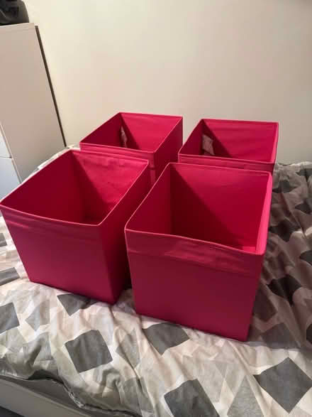 Photo of free IKEA kallax fabric drawers pink (Rayne CM77) #1