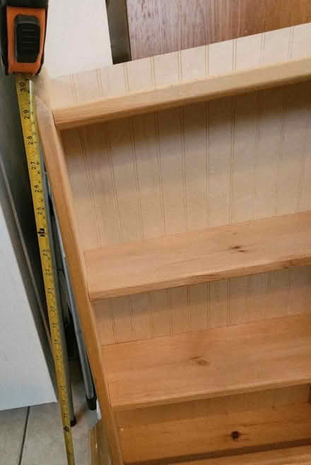 Photo of free Pinewood bookshelf unstained (Madison, NJ) #3