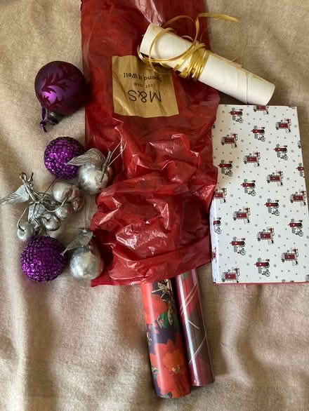Photo of free Wrapping paper & baubles (Wimbledon Village SW19) #1