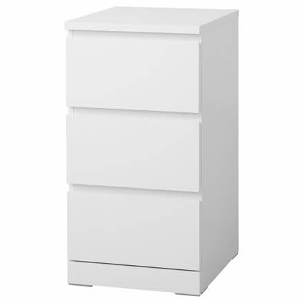 Photo of White ikea bedside drawers (Toddington) #2