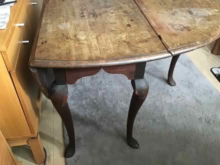 Photo of free Old period table (wood) (N19 Archway) #1