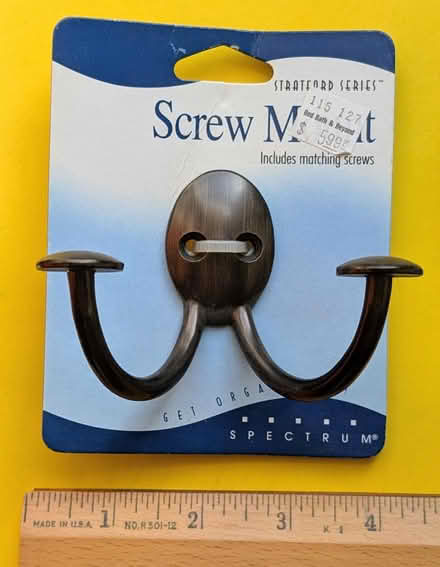 Photo of free Two screw-mount wall hooks (Santa Clara near Great America) #2