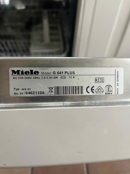 Photo of free Miele Dishwasher. good working order. Moving and must go. (Kew TW9) #3