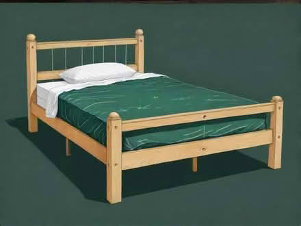 Photo of King size waxed pine bed frame (Darland ME5) #1