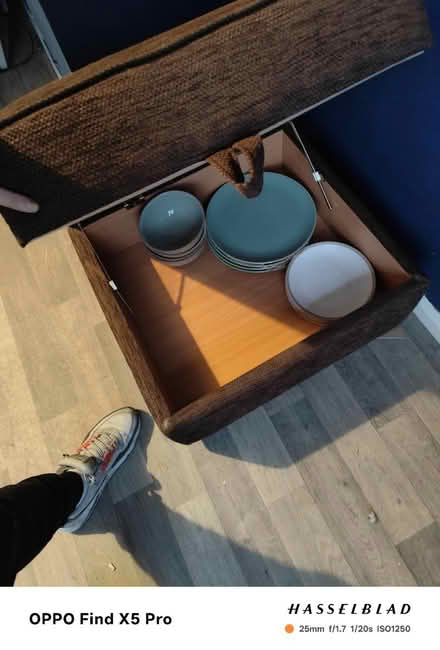 Photo of free Corner sofa, footstool and chair (Drighlington BD11) #2