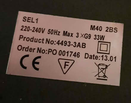 Photo of free Floor lamp with 3 bulbs NOT WORKING (Stanley Gate L39) #3