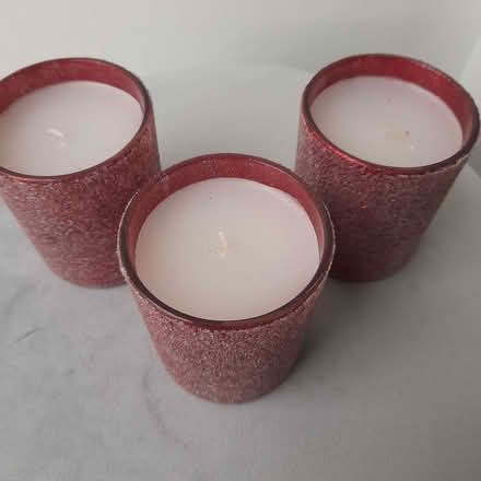 Photo of free 3 red silver glitter candles (Williamson Park LA1) #3