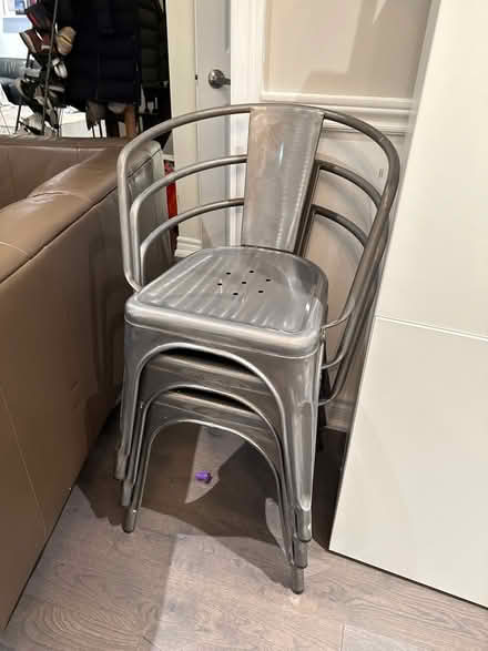 Photo of free 4 metal dining chairs (Kennedy Sheppard) #1