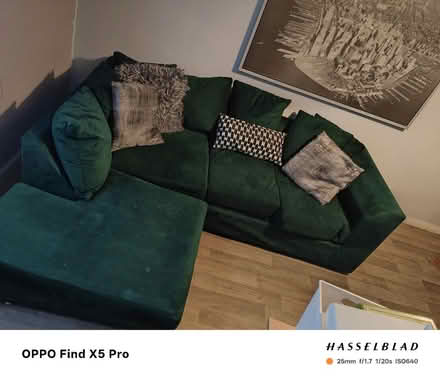 Photo of free Corner sofa, footstool and chair (Drighlington BD11) #1