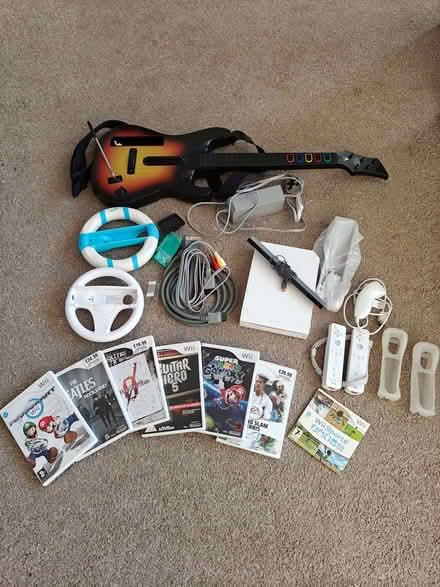 Photo of free Nintendo Wii with Guitar Hero controller and 7 games (Northway OX3) #1