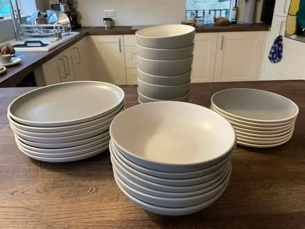 Photo of free Grey and white dinner set (Horsforth LS18) #1