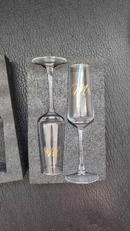 Photo of free Mr & Mrs champagne glasses (SE26) #1