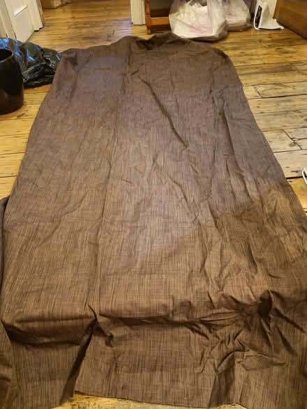 Photo of free Pair of long brown curtains (East Finchley N2) #1