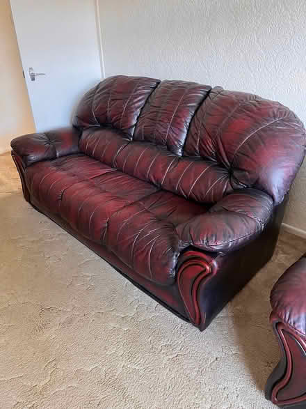 Photo of free Three piece leather suite (Hood Manor WA5) #1