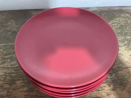 Photo of free 6 red dinner plates (New Town CO1) #1