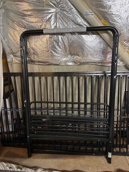 Photo of free Black Metal Bunk Bed Frame (Harleysville) #1