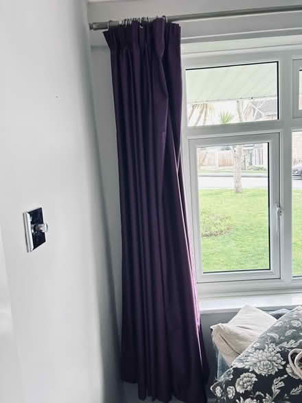 Photo of free Pair purple curtains (Rayleigh SS6) #1