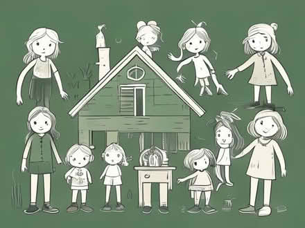 Photo of Dolls house with furniture (Wood Farm OX3) #1