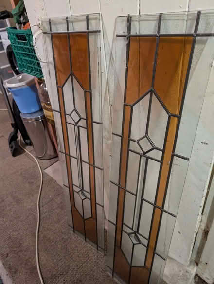 Photo of free Two Stained Glass Door Panels (Daisy Hill BD9) #1
