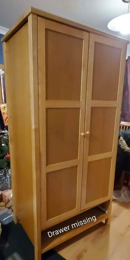 Photo of free Oak / oak veneer wardrobe (Whaddon GL52) #2