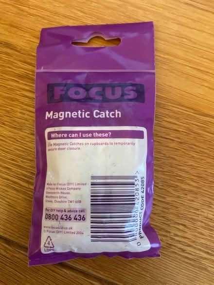 Photo of free 2 White Magnetic Catch for cupboards - New (Nunnery Wood WR5) #2
