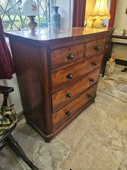 Photo of free Antique mahogany chest of drawers (Tockholes BB3) #2