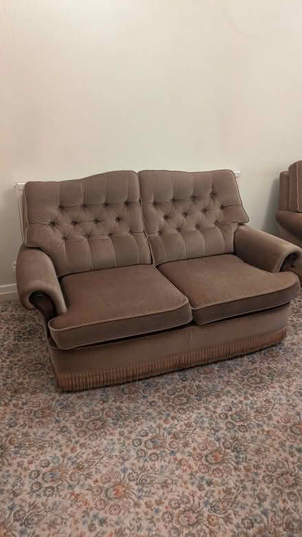 Photo of free Brown sofa and chair small (Withington M20) #1