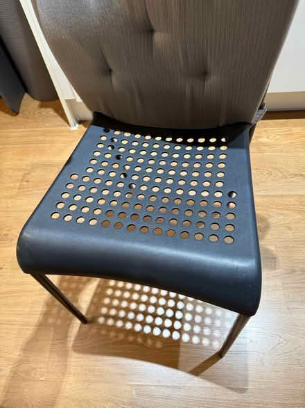 Photo of free 2 x black plastic chairs (Seven Sisters N15) #2